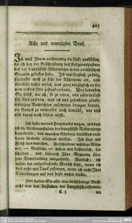 Acht und neunzigster Brief