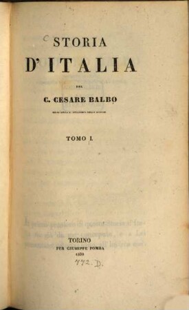 Storia d'Italia, 1