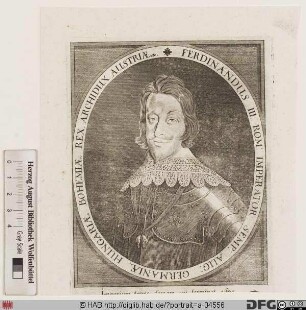 Bildnis Ferdinand III., römisch-deutscher Kaiser (reg. 1637-57)