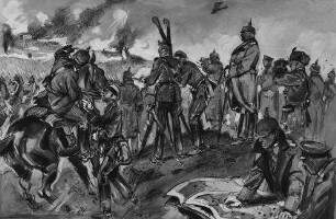 Hindenburg bei der Schlacht bei Tannenberg