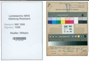 Entnazifizierung Wilhelm Mueller , geb. 20.07.1885 (Steuerberater)