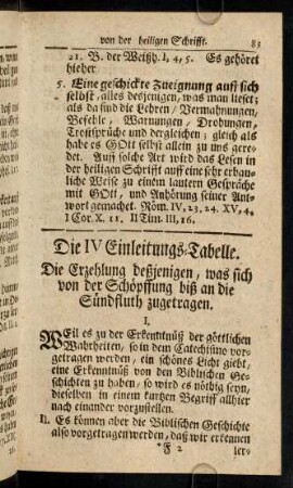 83-90, Die IV. Einleitungs-Tabelle