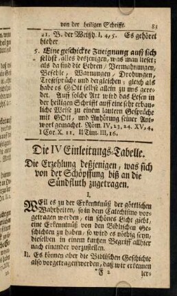 83-90, Die IV. Einleitungs-Tabelle