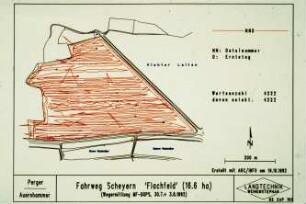 Fahrweg Scheyern 'Falchfeld' (16.6 ha) (Wegermittlung MF-DGPS, 30.7. + 7.8.1992