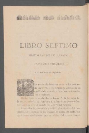 Capítulo primero - Los señores de Aguirre
