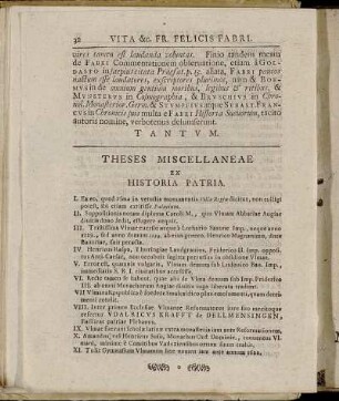 Theses Miscellaneae ex Historia Patria.