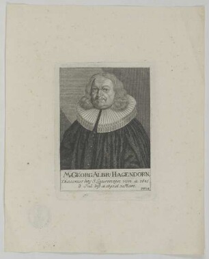 Bildnis des Georg Albr. Hagendorn