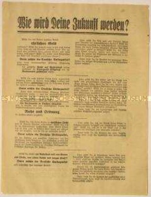 Programmatischer Wahlaufruf der Deutschen Volkspartei zur Reichstagswahl