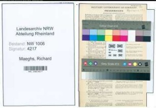 Entnazifizierung Richard Maeghs , geb. 29.07.1910 (Kaufmann)