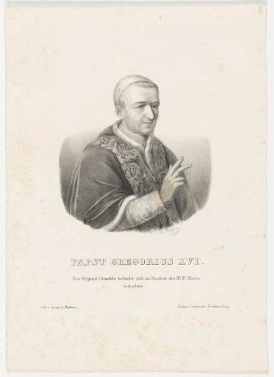 Bildnis des Papst Gregorius XVI.