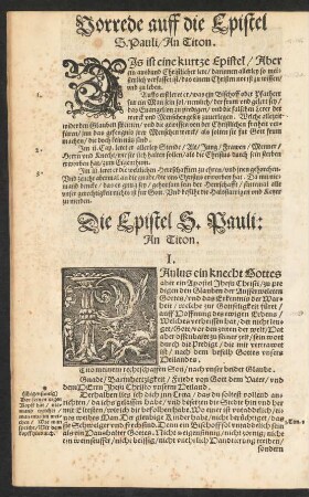 Die Epistel S. Pauli: An Titon.