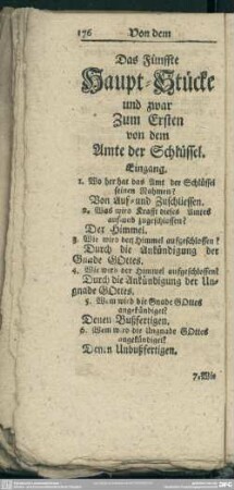 Das Fünffte Haupt-Stücke ...