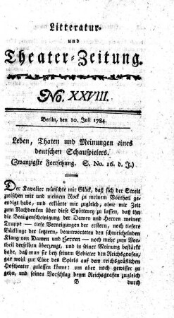 No. XXVIII.