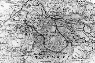 Senftenberg-Hosena. Atlas von Schlesien, Kreis Hoyerswerda, Verlag C. Flemming/Glogau, um 1850