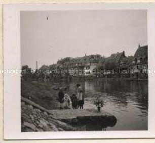 Bamberg, Regnitz mit Fischerhäusern