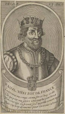 Bildnis von Raovl, König von Frankreich
