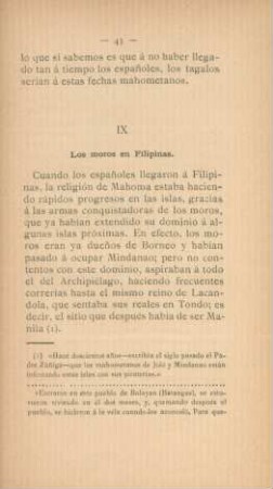 IX. Los moros en Filipinas