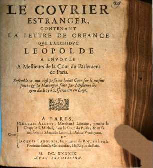 Le Courrier étranger