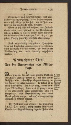 Neunzehnter Titel