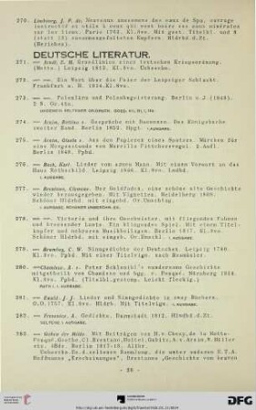 Deutsche Literatur (Nr. 271-385)
