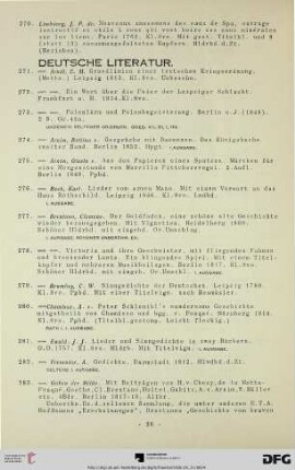 Deutsche Literatur (Nr. 271-385)