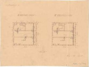 Fischer, Theodor; Würzburg, Münsterplatz; Sparkasse - Grundriss 3. OG, Grundriss 4. OG