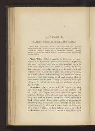 CHAPTER X. VARIOUS WORKS ON RIVERS AND CANALS.