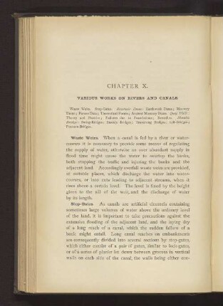 CHAPTER X. VARIOUS WORKS ON RIVERS AND CANALS.