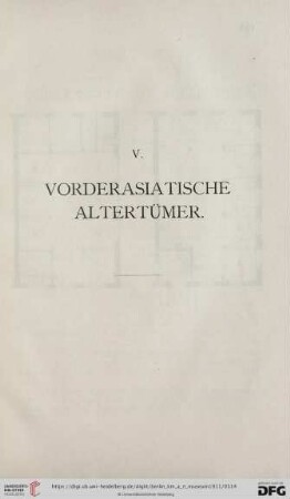 V. Vorderasiatische Altertümer