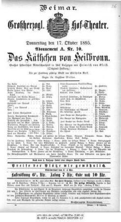 Das Käthchen von Heilbronn