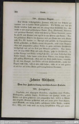 Zehnter Abschnitt. Von der Zubereitung verschiedener Salate