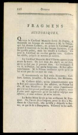 Fragmens Historiques.