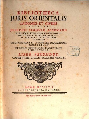 Bibliotheca Iuris Orientalis Canonici Et Civilis, 2. Codex Iuris Civilis Ecclesiae Graecae