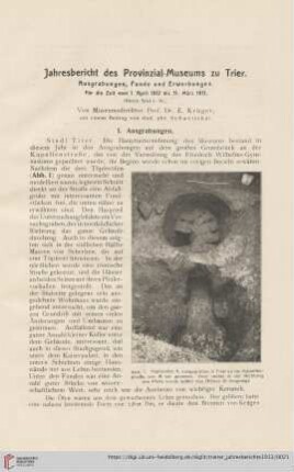 Jahresbericht des Provinzial-Museums zu Trier