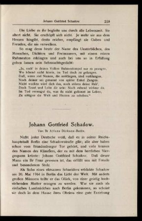 Johann Gottfried Schadow.