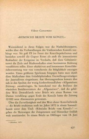 427-462 "Römische Briefe vom Konzil"