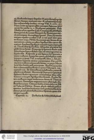 De studiis & sectis philosophorum.