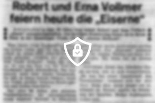 [Name maskiert] [Name maskiert] feiern heute die "Eiserne"