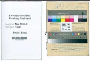 Entnazifizierung Ernst Ewald , geb. 20.09.1900 (Regierungsinspektor)