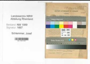 Entnazifizierung Josef Schlemmer , geb. 20.10.1911 (Hauptbrandmeister)