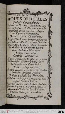 Ordinis officiales