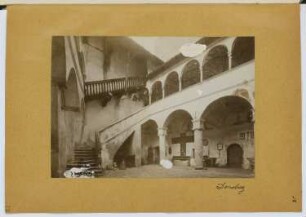 Schloss Dornsberg (Tarantsberg), Naturns: Innenhof (aus: Skizzen- und Fotoalbum 14)