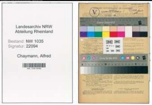 Entnazifizierung Alfred Chaymann , geb. 09.07.1901 (Chemiker)