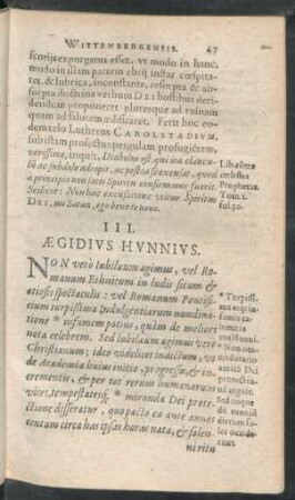 III. Aegidius Hunnius