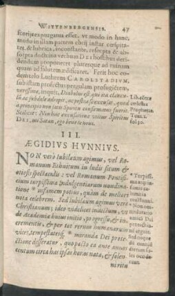 III. Aegidius Hunnius