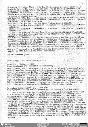 Tschernobyl - mit oder ohne Folgen?