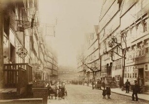 "Brook nach dem Sande zu gesehen" aus der Mappe "Hamburg 1883. Aufnahmen der niederzulegenden Stadttheile“