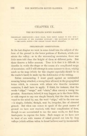 Chapter IX. The mountains round Kashmir