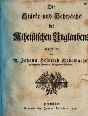 Die Stärke und Schwäche des atheistischen Unglaubens