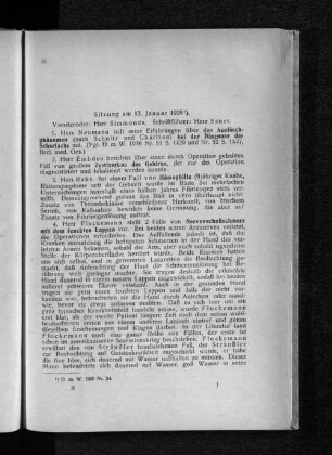 Sitzung am 13. Januar 1920.